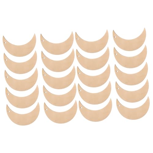 HAPINARY 20 Stück Kindergarten DIY Bastelzubehör Kinder Graffiti Zubehör DIY Mondausschnitte Graffiti Chips DIY Holzscheiben Unfertige Holzchips Kindermalerei Holzchips Holzscheiben von HAPINARY