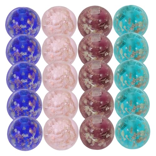 HAPINARY 20 Stück Leuchtende Glasperlen Rund für DIY Schmuckherstellung Armbänder Halsketten Perlen in Lila Blau Grün mit Glänzender Oberfläche Nachleuchtender Wirkung HAPINARY 20 Stück Leuchtende Glasperlen Rund für DIY Schmuckherstellung Armbänder Halsketten Perlen in Lila Blau Grün mit Glänzender Oberfläche Nachleuchtender Wirkung von HAPINARY