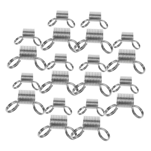 HAPINARY 20 Stück Schmuck Federclips machen Armbandstopper Schmuck machen Drahtenden Klammern für die Schmuckherstellung Perlenklemmen Schmuckzubehör für Erwachsene Perlenclip Metall Silber von HAPINARY