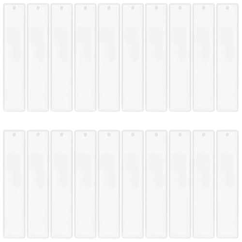 HAPINARY 20 Stück Silikon Lesezeichenform Rechteckig Flexible Epoxidharz Gießform DIY Basteln Wiederverwendbar Für Zuhause Schule Büro von HAPINARY