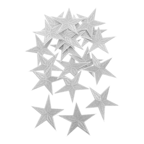 HAPINARY 20 Stück Stern Aufnäher zum Aufbügeln und Annähen Bestickte Silberne Applikationen für Kleidung Rucksäcke Hüte und Jacken Vielseitige DIY Reparatur Dekorations-patches HAPINARY 20 Stück Stern Aufnäher zum Aufbügeln und Annähen Bestickte Silberne Applikationen für Kleidung Rucksäcke Hüte und Jacken Vielseitige DIY Reparatur Dekorations-patches von HAPINARY