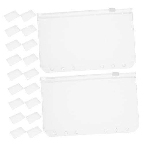 HAPINARY 20 Stück Teiliges Binder Einsteckfach Transparente Reißverschluss Taschen für Budgethefte Quittungen Karten und Dokumente Lose Einlagen für Ringbücher Vielseitig und Praktisch für von HAPINARY