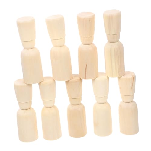 HAPINARY 20 Stück Teiliges DIY Holzfiguren Kappe Unbemalte Holzsteckpuppen zum Bemalen Natürliche Holzfiguren für Bastelprojekte Kreative Holzpuppen für Jungen und Mädchen HAPINARY 20 Stück Teiliges DIY Holzfiguren Kappe Unbemalte Holzsteckpuppen zum Bemalen Natürliche Holzfiguren für Bastelprojekte Kreative Holzpuppen für Jungen und Mädchen von HAPINARY