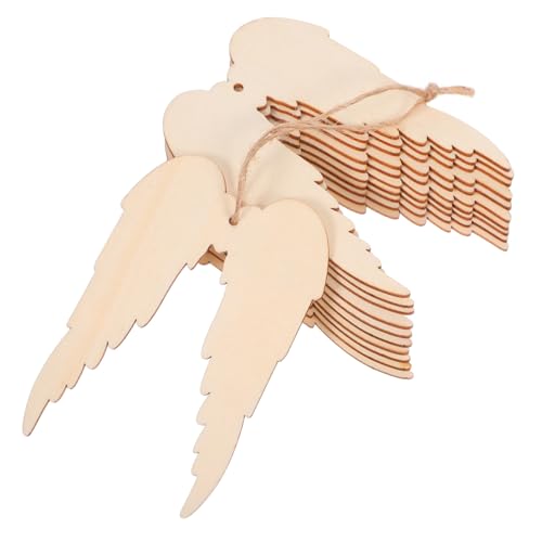 HAPINARY 20 Stück Teiliges Engelsflügel Holzanhänger aus Robustem Unlackiertem Holz mit Vorgebohrtem Loch und Kordel für DIY Weihnachts Hochzeitsdekorationen Geburtstagsparty und HAPINARY 20 Stück Teiliges Engelsflügel Holzanhänger aus Robustem Unlackiertem Holz mit Vorgebohrtem Loch und Kordel für DIY Weihnachts Hochzeitsdekorationen Geburtstagsparty und von HAPINARY