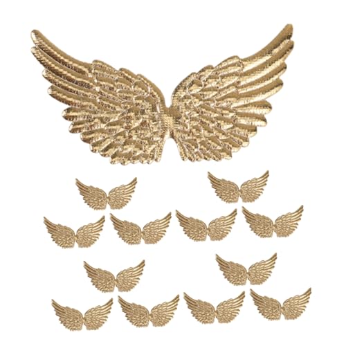 HAPINARY 20 Stück Teiliges Engelsflügel Stoffapplikationen Gold Leichte Diy Patches zum Aufnähen Vielseitig für Kleidung Rucksäcke Accessoires Kreative Basteldekoration für Party und Bühne HAPINARY 20 Stück Teiliges Engelsflügel Stoffapplikationen Gold Leichte Diy Patches zum Aufnähen Vielseitig für Kleidung Rucksäcke Accessoires Kreative Basteldekoration für Party und Bühne von HAPINARY