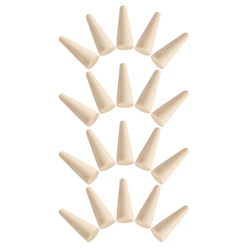 HAPINARY 20 Stück Teiliges Holz Basteln Unbehandelte Kleine Holzfiguren zum Bemalen DIY Schmuckhalter und Ringschmuck organizer für Kreative Mädchen und Frauen Natürliche Holzstruktur von HAPINARY