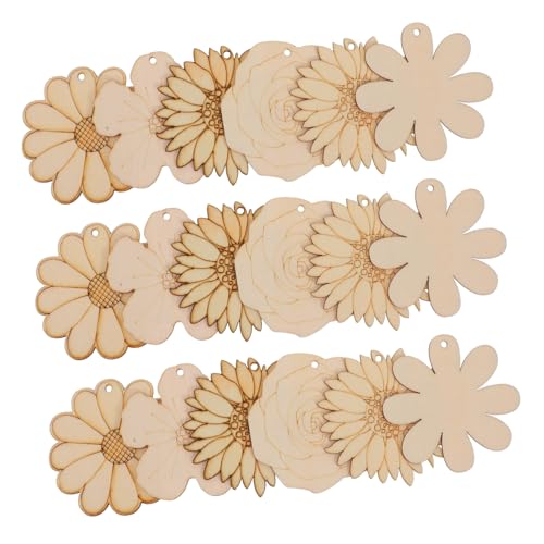 HAPINARY 20 Stück Teiliges Holzblumen Bastelset für Unbemalte Sonnenblumen und Rosen Leichte Holzanhänger zum Bemalen und Dekorieren Juteschnur für DIY Kunstprojekte und Raumdeko HAPINARY 20 Stück Teiliges Holzblumen Bastelset für Unbemalte Sonnenblumen und Rosen Leichte Holzanhänger zum Bemalen und Dekorieren Juteschnur für DIY Kunstprojekte und Raumdeko von HAPINARY