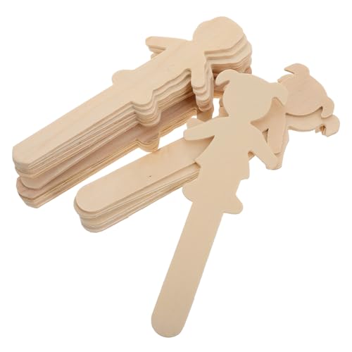 HAPINARY 20 Stück Teiliges Holzfiguren Jungen Mädchen zum Basteln Stabile Holzfiguren zum Bemalen Sichere Kanten für DIY Kunstprojekte Kreativitätsfördernd und Pädagogisch Geeignet von HAPINARY