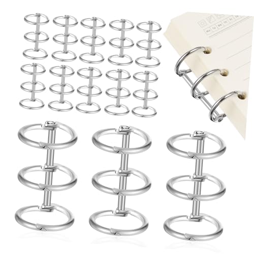 HAPINARY 20 Stück Teiliges Metall Binder Ringe für Kalender Buchbindung Notizbuch Scrapbook Stabile Büro Ringe mit Leicht Drehbarem Verschluss Vielseitig für Ringbücher und Planer Geeignet von HAPINARY