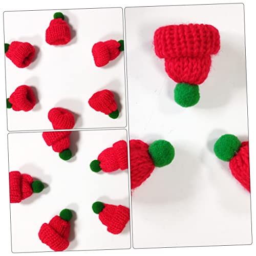 HAPINARY 20 Stück Teiliges Mini Strickmützen aus Kreative Weihnachtsdeko DIY Wollmützen für Kleidung Taschen Puppen und Handwerk Sichere Geruchsfreie Mini Zipfelmützen für Erwachsene von HAPINARY