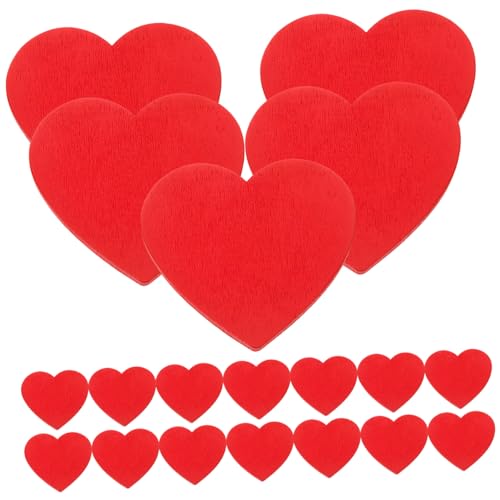 HAPINARY 20 Stück Teiliges Rote Herzform Holzscheiben Glatte Oberfläche Leichte Holzornamente für DIY Bastelprojekte Hochzeit Party Dekoration HAPINARY 20 Stück Teiliges Rote Herzform Holzscheiben Glatte Oberfläche Leichte Holzornamente für DIY Bastelprojekte Hochzeit Party Dekoration von HAPINARY