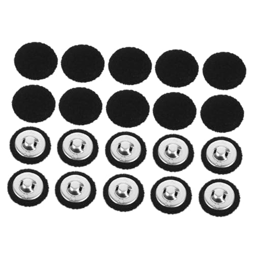 HAPINARY 20 Stück Teiliges Schwarze Satin Knöpfe Rund mit Metallöse Stoffbezogene Knöpfe für Anzüge Kleider Blusen Hochzeitskleider Stilvolle Befestigung HAPINARY 20 Stück Teiliges Schwarze Satin Knöpfe Rund mit Metallöse Stoffbezogene Knöpfe für Anzüge Kleider Blusen Hochzeitskleider Stilvolle Befestigung von HAPINARY