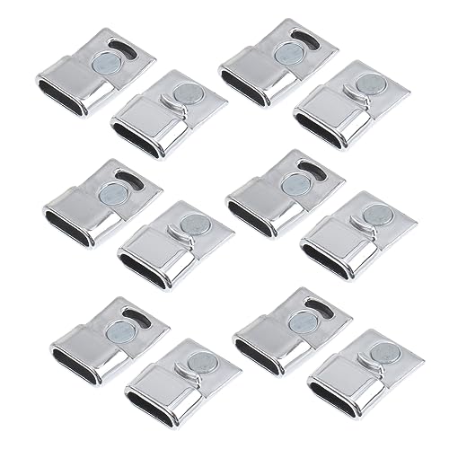 HAPINARY 20 Stück Teiliges Silbernes Magnetverschluss für Schmuckherstellung Leichte Armbandverbinder mit Starkem Halt DIY Zubehör für Leder und Geflochtene Kordeln Kompatibel mit Großen HAPINARY 20 Stück Teiliges Silbernes Magnetverschluss für Schmuckherstellung Leichte Armbandverbinder mit Starkem Halt DIY Zubehör für Leder und Geflochtene Kordeln Kompatibel mit Großen von HAPINARY