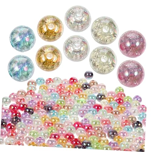 HAPINARY 200 Stück Acrylperlen Bunte Kleine Perlen DIY Spacer Beads für Schmuckherstellung Armbänder Halsketten Basteln Dekorationen von HAPINARY