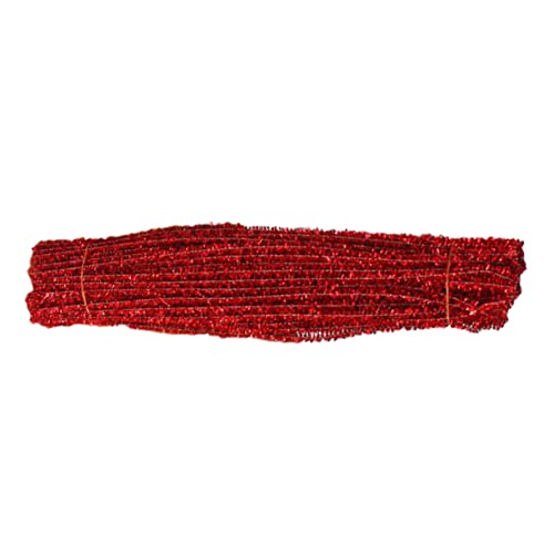 HAPINARY 200 Stück DIY Glitter Sticks Rot Bastelstäbe Kinderhandwerk Kreative Weihnachtsdeko Party Zubehör Flexible Biegsame Bastelmaterialien für Bastelfreunde von HAPINARY