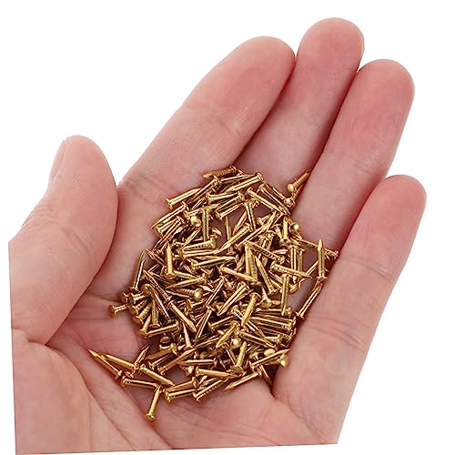 HAPINARY 200 Stück Messingnägel Rundkopf für Möbel DIY und Dekorative Boxen für Möbelbeschläge und Handwerksprojekte HAPINARY 200 Stück Messingnägel Rundkopf für Möbel DIY und Dekorative Boxen für Möbelbeschläge und Handwerksprojekte von HAPINARY