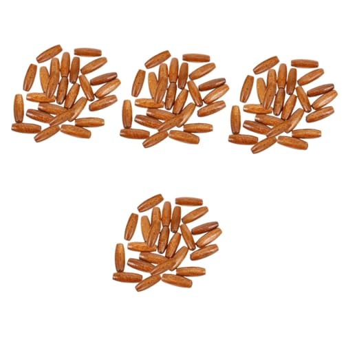 HAPINARY 200 Stück Oval Holzperlen DIY Bastelperlen für Schmuckherstellung Lochdurchmesser für Armbänder und Handwerksprojekte von HAPINARY