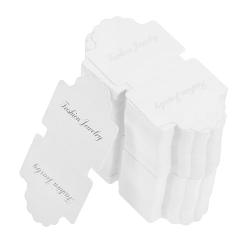 HAPINARY 200 Stück Schmuckverpackungskarte Ohrringe Karten Armbandkarten Zum Verkauf Von Schmuck Armbandverpackung Halskettenkarten Armbandverpackung Für Kleine Unternehmen Papier Weiß von HAPINARY