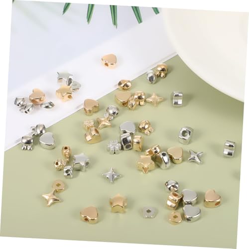 HAPINARY 200 Stück Teiliges Gold Silber Herz Stern Blumen Formen Große Spacer Perlen für Armband Halskette Ohrringe DIY Schmuckherstellung Zubehör HAPINARY 200 Stück Teiliges Gold Silber Herz Stern Blumen Formen Große Spacer Perlen für Armband Halskette Ohrringe DIY Schmuckherstellung Zubehör von HAPINARY