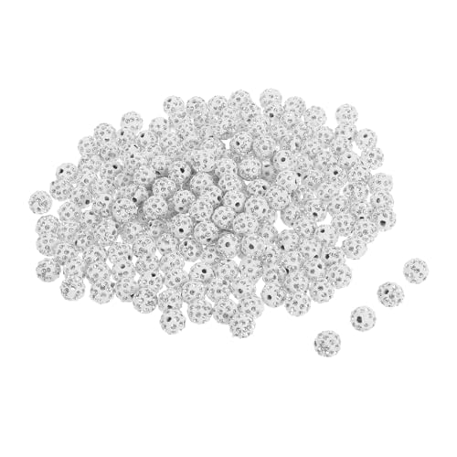 HAPINARY 200 Stück Weiße Shamballa Strassperlen aus Runde Disco-kugel Bastelperlen für Schmuckherstellung DIY Armband Halskette Glänzend Robust und Vielseitig für Kreative Projekte HAPINARY 200 Stück Weiße Shamballa Strassperlen aus Runde Disco-kugel Bastelperlen für Schmuckherstellung DIY Armband Halskette Glänzend Robust und Vielseitig für Kreative Projekte von HAPINARY