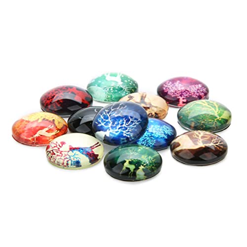 HAPINARY 20stücke Teiliges Elk Glasaufkleber Für Diy Schmuckgestaltung Runde Glas-cabochons Mit Stilvollem Elch-muster Für Kreative Bastelprojekte Und Besondere Anlässe HAPINARY 20stücke Teiliges Elk Glasaufkleber Für Diy Schmuckgestaltung Runde Glas-cabochons Mit Stilvollem Elch-muster Für Kreative Bastelprojekte Und Besondere Anlässe von HAPINARY