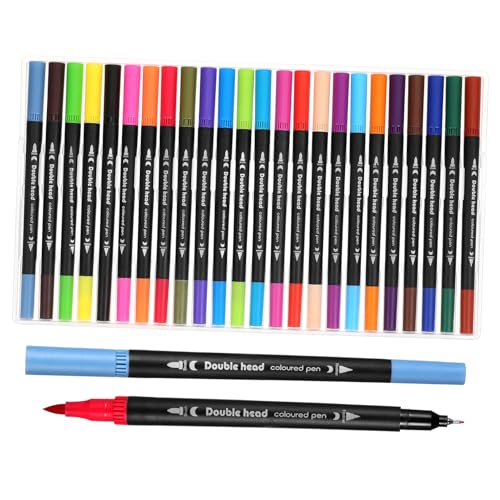 HAPINARY 24 Stk. Teiliges Dual Tip Watercolor Brush Pens mit Wasserbasierten Farbintensiven Markern Doppelseitige Aquarellstifte für Kalligraphie Zeichnen Malen für Erwachsene und Kreative HAPINARY 24 Stk. Teiliges Dual Tip Watercolor Brush Pens mit Wasserbasierten Farbintensiven Markern Doppelseitige Aquarellstifte für Kalligraphie Zeichnen Malen für Erwachsene und Kreative von HAPINARY