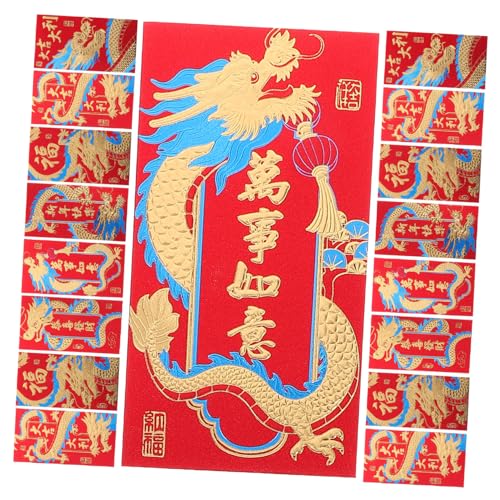 HAPINARY 24 Stück Dragon Year Rote Umschläge Frühlingsfest Geldtaschen aus Glücksumschläge für Neue Jahr mit Feiner Verarbeitung für Familie und Freunde von HAPINARY