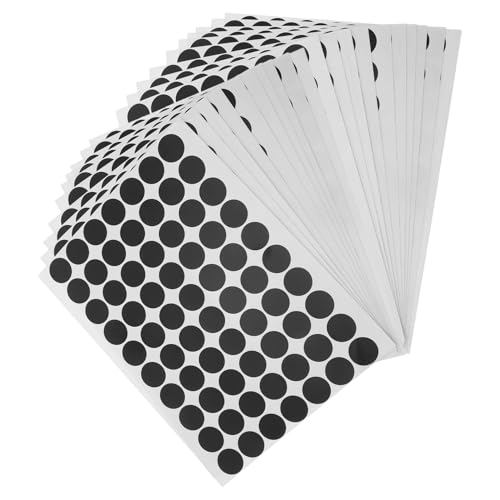 HAPINARY 25 Blatt Wasserdichte Selbstklebende Runde Dot Sticker mit Schwarzen Farbpunkten Kompatibel für Drucker und Handbeschriftung Starke Haftung für Verpackung und Organisation HAPINARY 25 Blatt Wasserdichte Selbstklebende Runde Dot Sticker mit Schwarzen Farbpunkten Kompatibel für Drucker und Handbeschriftung Starke Haftung für Verpackung und Organisation von HAPINARY