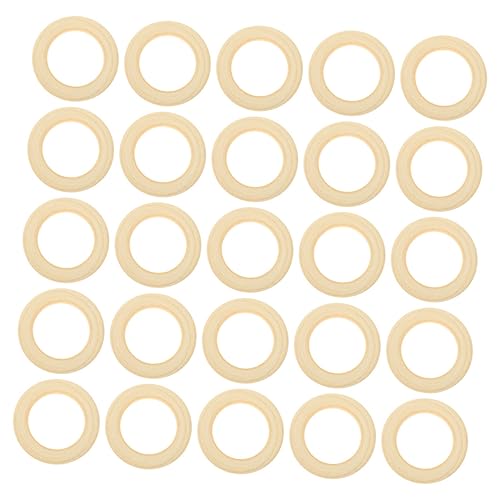 HAPINARY 25 Teiliger Massivholzring, DIY Makramee Ringe, Bastelreifen, Ringe Zur Schmuckherstellung, Unbehandelte Holzringe, Schmuckherstellungsset, Glatte Holzringe, Glatte Unbehandelte HAPINARY 25 Teiliger Massivholzring, DIY Makramee Ringe, Bastelreifen, Ringe Zur Schmuckherstellung, Unbehandelte Holzringe, Schmuckherstellungsset, Glatte Holzringe, Glatte Unbehandelte von HAPINARY
