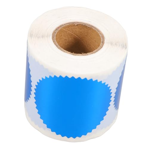 HAPINARY 250 Stück Blaue Metallische Siegel mit Gezacktem für Zertifikate Auszeichnungen und Scrapbooking Selbstklebende Embossing Etiketten Vielseitig Einsetzbar von HAPINARY