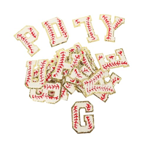HAPINARY 26 Stück Teiliges Alphabet Bügelflicken Bunte Buchstaben Patches mit Goldrand zum Aufbügeln für Kleidung Taschen DIY Bekleidungsreparatur und Dekoration von HAPINARY