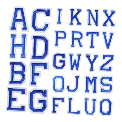 HAPINARY 26 Stück Teiliges Bügelbuchstaben Aufnäher aus Polyester Bestickte Buchstaben Patches zum Aufbügeln oder Annähen Dekorative Reparaturflicken für Kleidung Jacken Rucksäcke und DIY von HAPINARY