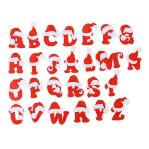 HAPINARY 26 Stück Teiliges Rote Bügelbuchstaben Patches für Kleidung Jacken und DIY Strapazierfähige Textilaufnäher zum Aufbügeln oder Annähen zum Reparieren und Dekorieren von Kleidung von HAPINARY