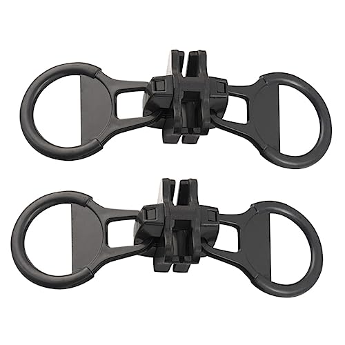 HAPINARY 2stücke Doppel-slider Reißverschluss-zipperköpfe Für Rucksäcke Taschen Und Gepäck Wiederverwendbare Zipper-zuglaschen Langlebige Und Glatte Reißverschlussersatzteile Schwarz von HAPINARY