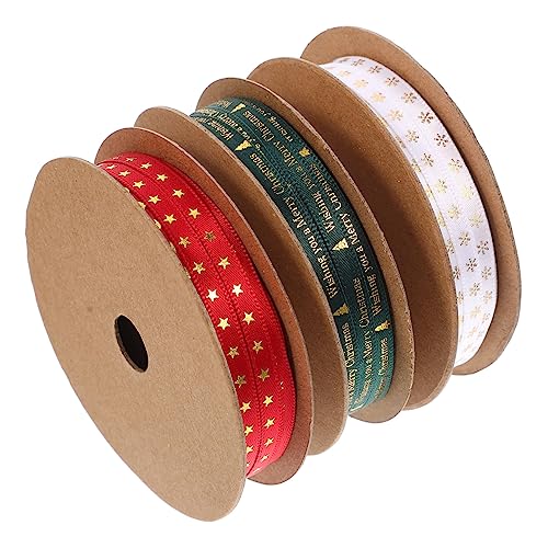 HAPINARY 3 Rollen Geschenkband Geschenkverpackungszubehör DIY Schleifenmaterial Weihnachtsfeierbevorzugung von HAPINARY