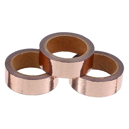 HAPINARY 3 Rollen Metallic Washi Tape Goldfolie Selbstklebendes Dekoratives Scrapbook Klebeband für DIY Basteln Geschenkverpackung Journal Scrapbooking von HAPINARY