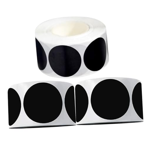 HAPINARY 3 Rollen Runde Gewürzetiketten Wiederverwendbare Schwarze Kreidetafelfolie Selbstklebende PVC Aufkleber für Küchen und Vorratsbehälter Beschreibbar HAPINARY 3 Rollen Runde Gewürzetiketten Wiederverwendbare Schwarze Kreidetafelfolie Selbstklebende PVC Aufkleber für Küchen und Vorratsbehälter Beschreibbar von HAPINARY