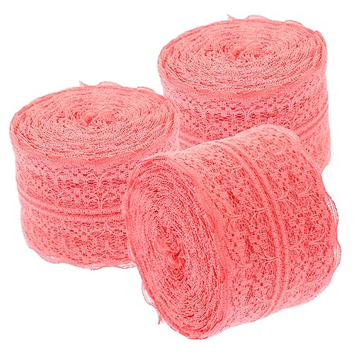 HAPINARY 3 Rollen Spitzenbesatz Zum Selbernähen, Rüschenband, Kleidungsdekorbänder Zum Basteln, Kleidungsbesatz, Gewebtes Band, Nähmaterial, Stoffbänder HAPINARY 3 Rollen Spitzenbesatz Zum Selbernähen, Rüschenband, Kleidungsdekorbänder Zum Basteln, Kleidungsbesatz, Gewebtes Band, Nähmaterial, Stoffbänder von HAPINARY