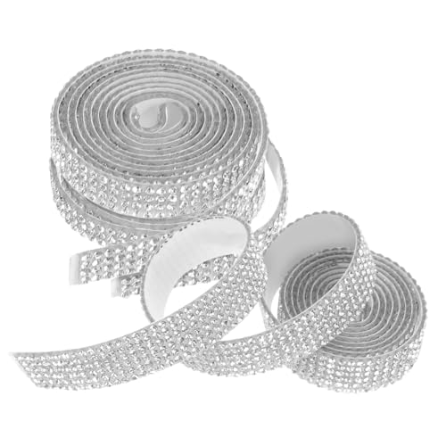 HAPINARY 3 Rollen selbstklebende Strasssticker selbstklebender Strassstreifen Strassband zum Basteln selbstklebende Strassbänder Kostüm -Strassstreifen Strass-Aufkleber Strasssteine Silber HAPINARY 3 Rollen selbstklebende Strasssticker selbstklebender Strassstreifen Strassband zum Basteln selbstklebende Strassbänder Kostüm -Strassstreifen Strass-Aufkleber Strasssteine Silber von HAPINARY