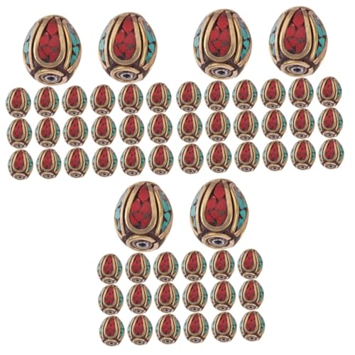 HAPINARY 3 Sätze Buddha Spacer Perlen Messing Mit Türkis Für Diy Schmuck Nepal Stil Abstandsperlen Für Armbänder Und Vielseitig Einsetzbar Für Dekoration Und Bastelprojekte 20 Stück * 3 von HAPINARY