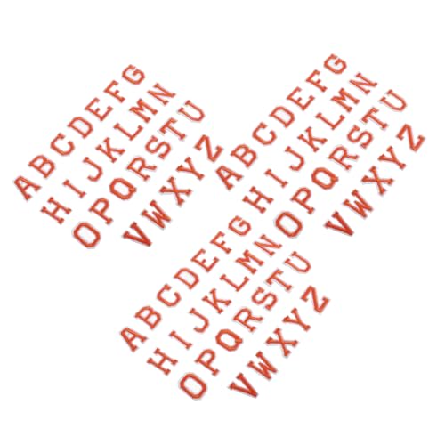 HAPINARY 3 Sätze Filzbuchstaben A-z Orange Bestickte Aufnäher zum Aufnähen für Kleidung Hüte Jeans Taschen Pädagogisch Nützlich für Fördert Alphabet-erkennung und Feinmotorik von HAPINARY