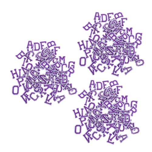 HAPINARY 3 Sätze Kleine Filzbuchstaben Patches zum Aufnähen Lila A-z Alphabet Applikationen für Kleidung Jacken Rucksäcke Hüte Hemden und Jeans Fördert Lernen und Hand-auge-koordination von HAPINARY