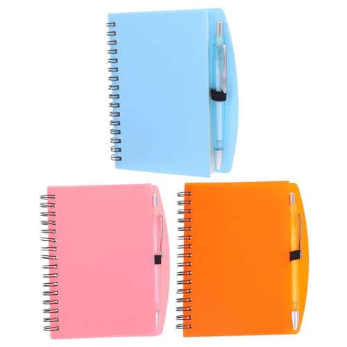 HAPINARY 3 Sätze Spule Notizbuch Schule Für Mini Notizbuch Spiral- Jungs Schülernotizbuch Schreiben Reisende Regiert Schüttgut Klein Journaling -notizbücher Spiral Notizbücher Plastik von HAPINARY