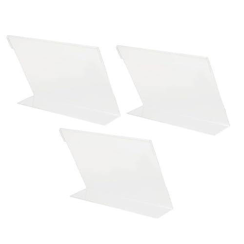 HAPINARY 3 Stück Acryl Preisschildhalter Transparent Wiederverwendbar für Einzelhandel Restaurant Büro Ausstellungen und Veranstaltungen HAPINARY 3 Stück Acryl Preisschildhalter Transparent Wiederverwendbar für Einzelhandel Restaurant Büro Ausstellungen und Veranstaltungen von HAPINARY