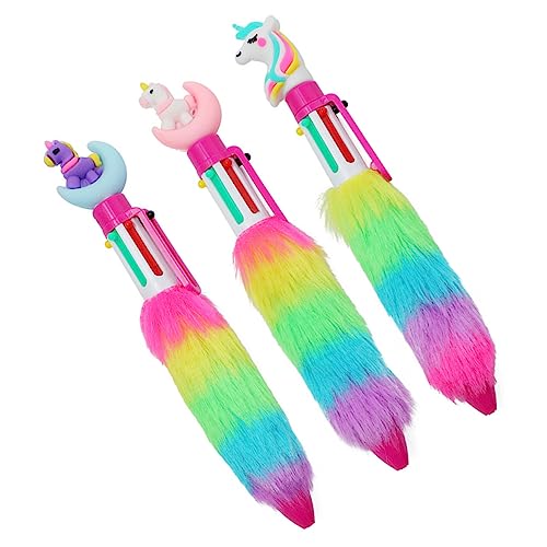 HAPINARY 3 Stück Bunte Einhorn Kugelschreiber mit Plüsch Druckbetätigte Kinderstifte Dekorative Leichte Schreibstifte für Schule Journaling Geschenke und Kreatives Basteln HAPINARY 3 Stück Bunte Einhorn Kugelschreiber mit Plüsch Druckbetätigte Kinderstifte Dekorative Leichte Schreibstifte für Schule Journaling Geschenke und Kreatives Basteln von HAPINARY
