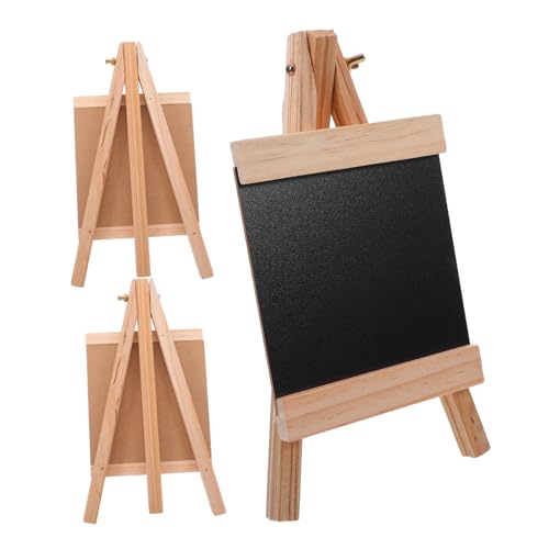 HAPINARY 3 Stück Holzlöschbare Tafel Tafelschild Für Den Tisch Schreibtisch-erinnerungstafel Staffelei Stehen Stehende Tafel Anzeigetafel Löschbare Notiztafeln Tafelkarte Menühalter Schwarz von HAPINARY
