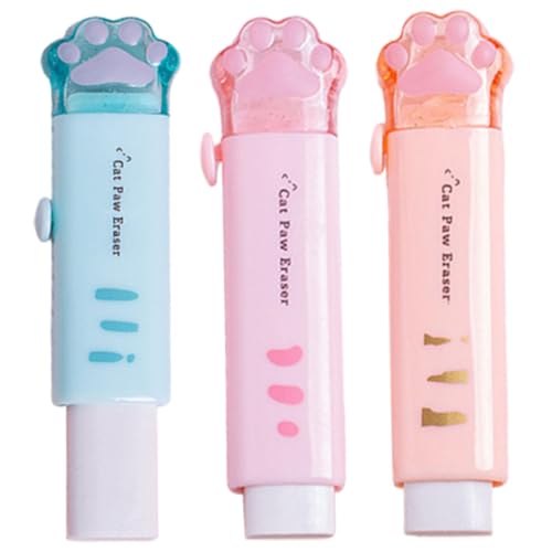 HAPINARY 3 Stück Kawaii Katzenpfoten Radiergummis Ausziehbare Niedliche Radierer für Schule und Büro oder Party Mitgebsel Hinterlassen Rückstände HAPINARY 3 Stück Kawaii Katzenpfoten Radiergummis Ausziehbare Niedliche Radierer für Schule und Büro oder Party Mitgebsel Hinterlassen Rückstände von HAPINARY