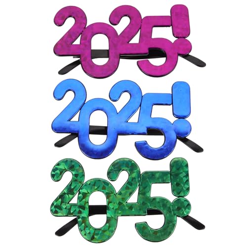 HAPINARY 3 Stück Neujahrs Partybrille Bunte Lustige Zahlenbrillen für Silvester Feier Leichtes Bequemes Tragen Festliche Foto-requisiten für Erwachsene und Familien HAPINARY 3 Stück Neujahrs Partybrille Bunte Lustige Zahlenbrillen für Silvester Feier Leichtes Bequemes Tragen Festliche Foto-requisiten für Erwachsene und Familien von HAPINARY