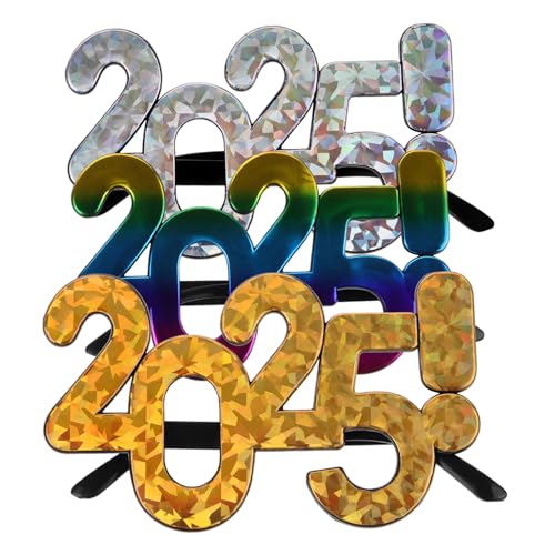 HAPINARY 3 Stück Neujahrs-party Brillen Bunte Kunststoff Zahlen Brillen Lustige Foto Requisiten Leicht und Bequem für Silvester Feier und Themenparty HAPINARY 3 Stück Neujahrs-party Brillen Bunte Kunststoff Zahlen Brillen Lustige Foto Requisiten Leicht und Bequem für Silvester Feier und Themenparty von HAPINARY