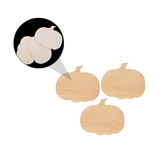HAPINARY 3 Stück Teiliges Halloween Holz Kürbis Bastelset Unbemalte Kürbisformen aus Hochwertigem Holz DIY Malbrett für Familien Leichte Pumpkin Cutouts zum Bemalen und Dekorieren von HAPINARY